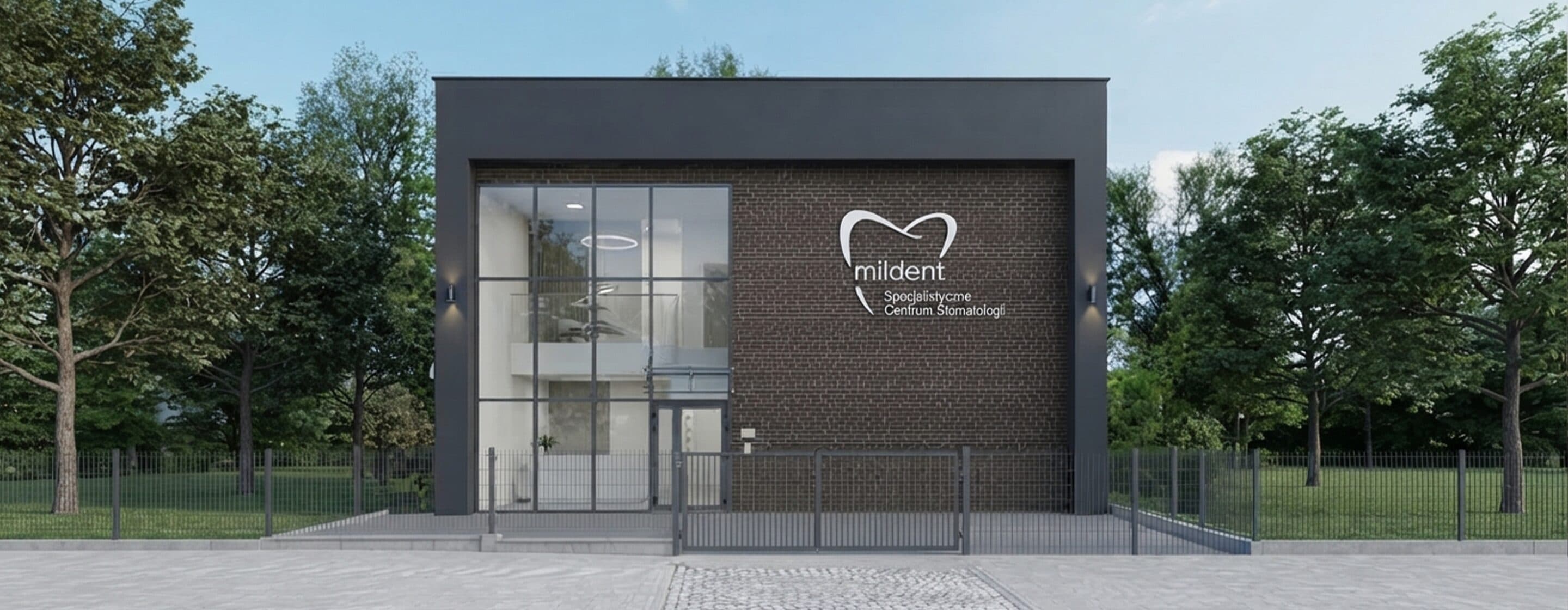 Centrum Stomatologii w Chorzowie — wizualizacja elewacji frontowej